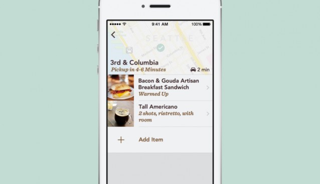 Mobile order pay, starbucks